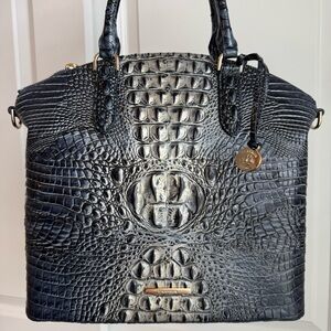 Brahmin Large Duxbury Satchel Twilight Blue Ombre Melbourne Leather